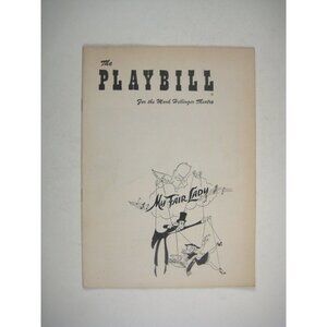My Fair Lady Playbill Julie Andrews August 1957 Hellinger Theatre Loewe Mulhare